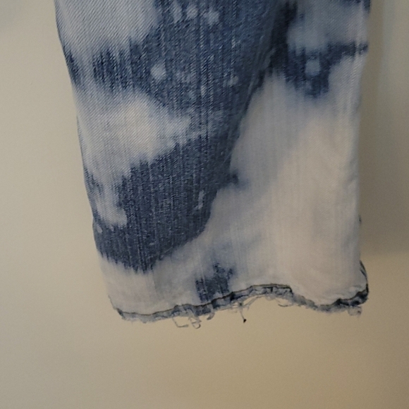 Stone LOVE 1990s Destroyed Bleached Low Rise Grunge Denim Jeans Size 9 Juniors - Picture 11 of 15